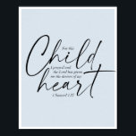 1 Samuel 1:27 Dual Fonts Blue Background Poster<br><div class="desc">For This Child I Have Prayed and the Lord Has Given Me the Desires of My Heart. -1 Samuel 1:27 Dual Fonts Blue Background</div>