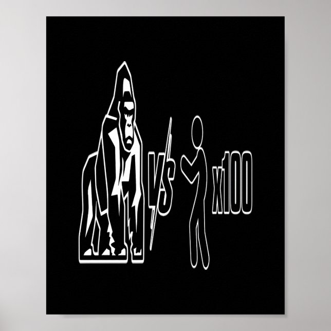 1 Silverback Gorilla vs 100 Humans_3 Poster (Front)