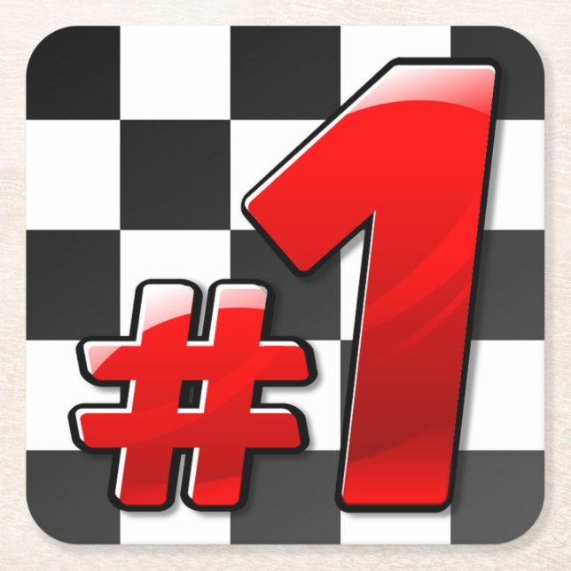 #1 SQUARE PAPER COASTER (Front)