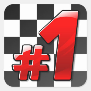 #1 SQUARE STICKER