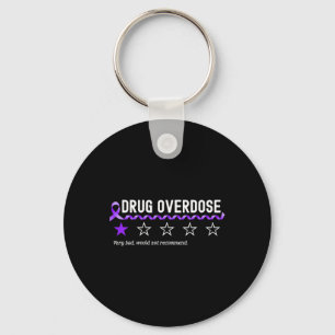 1 Star Rating Drug Overdose Awareness Fun Fighter Key Ring
