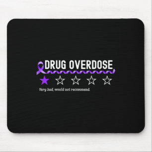 1 Star Rating Drug Overdose Awareness Fun Fighter Mouse Pad