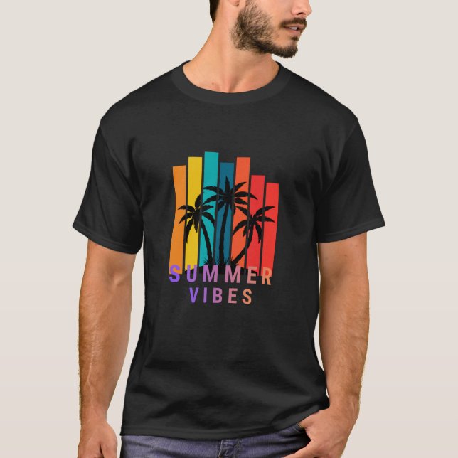 1️⃣ Summer Vibes – Feel the Heat 2️⃣ Summer Vibes  T-Shirt (Front)