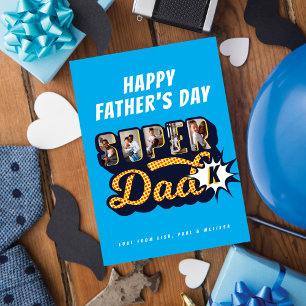 #1 Super Dad Superhero Comic Book Father's Day Card