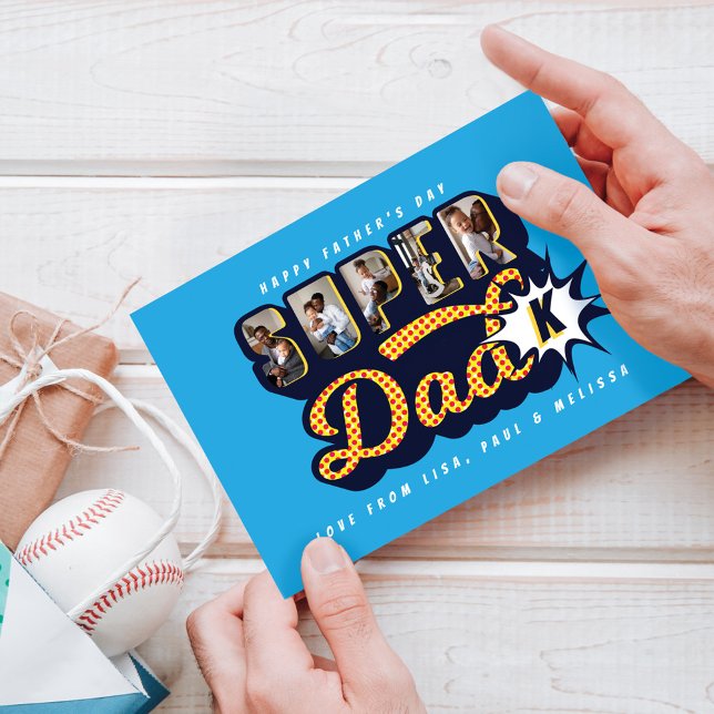 #1 Super Dad Superhero Comic Book Father's Day Card (Creator Uploaded)