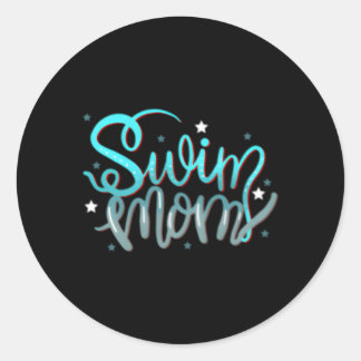 1 Swim Mum Swimmers Mothers Classic Round Sticker