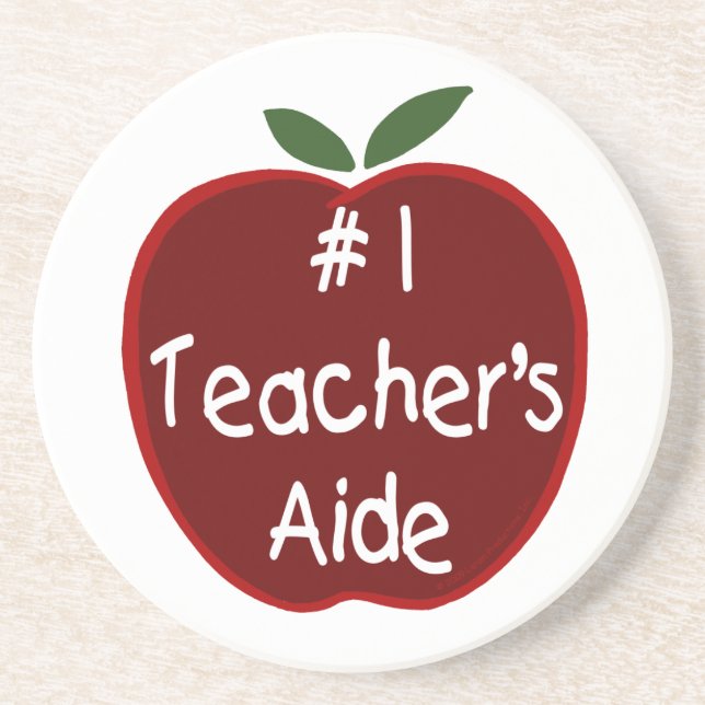 #1 Teacher Aide Coaster (Front)