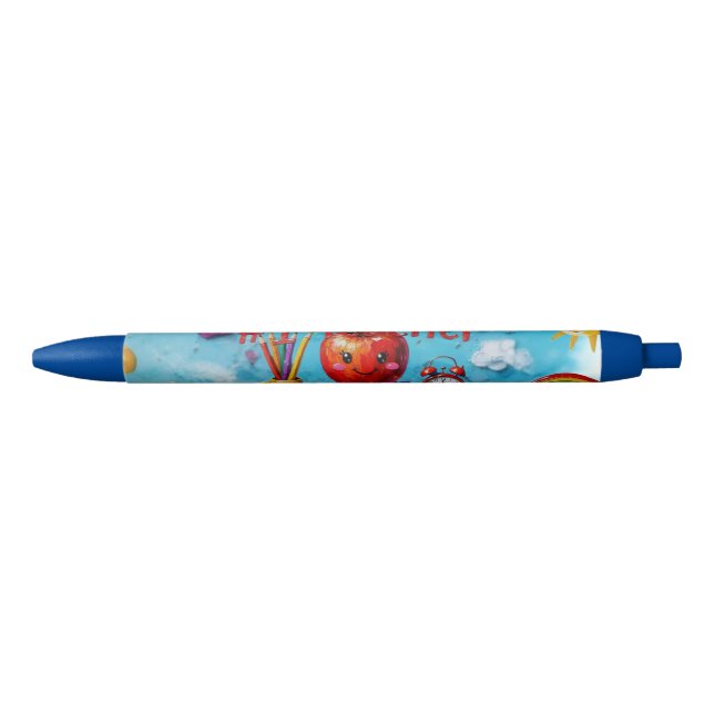 #1 Teacher Appreciation Illustration Black Ink Pen (Front)
