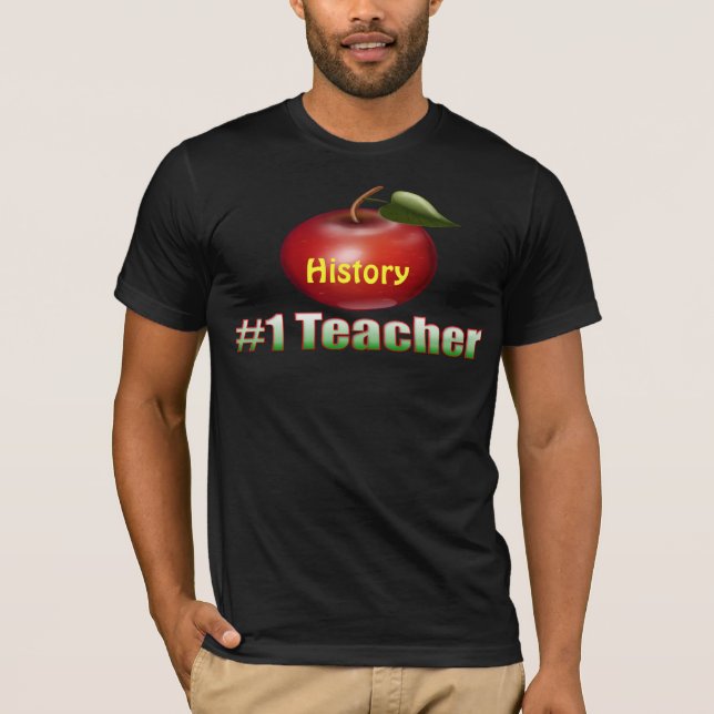 #1 Teacher Customisable T Shirt (Front)