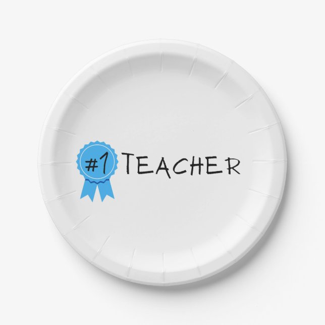 #1 Teacher Paper Plate (Front)