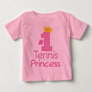 #1 Tennis Princess Baby T-Shirt