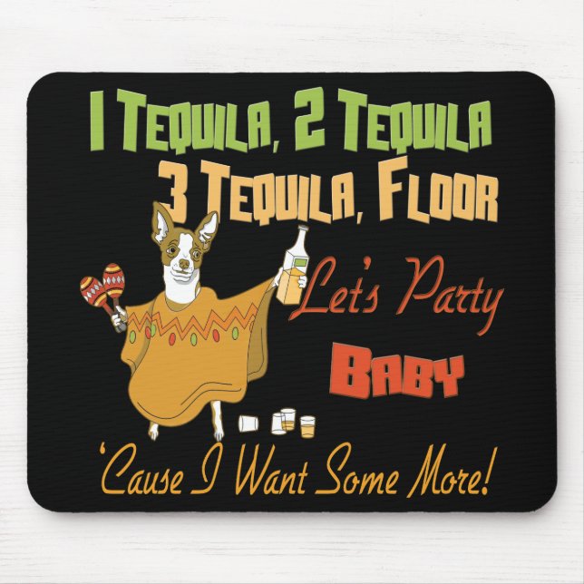1 Tequila 2 Tequila 3 Tequila Floor Mouse Pad (Front)