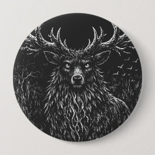 1. The Shadow Stag by BurnsInHell 10 Cm Round Badge
