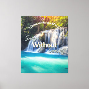 1 Thessalonians 5:17 Bible Verse Canvas Wall Art