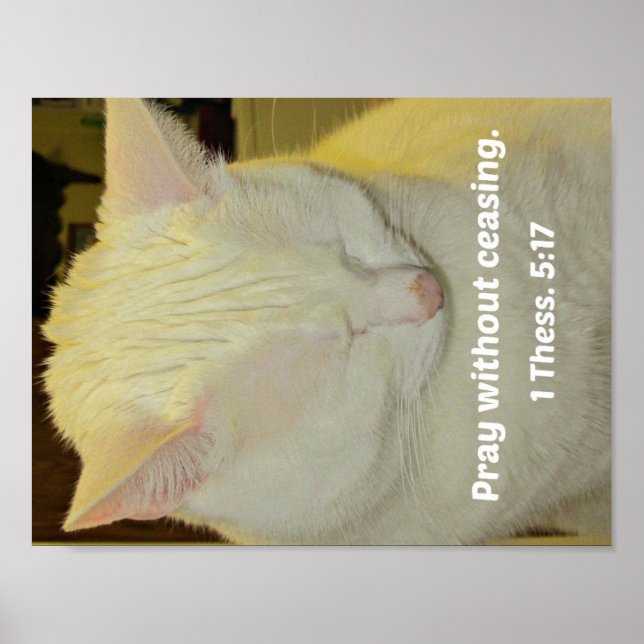 1 Thessalonians 5:17 Pray without ceasing. Poster (Front)