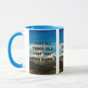 1 Thessalonians 5:21 KJV Bible Verse Pic Two-Tone Mug