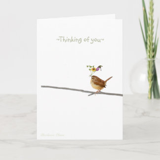 #1 Thinking of you Blank inside: Thank You Card