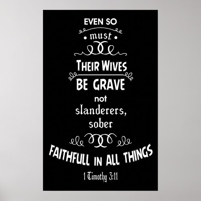 1 Timothy 3:11 Poster (Front)