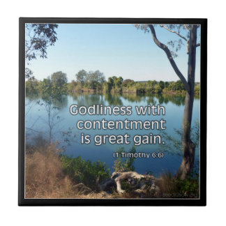 1 Timothy 6v6 - Godliness with Contentment Tile
