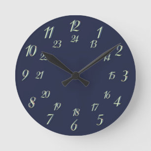 1 to 24 round clock