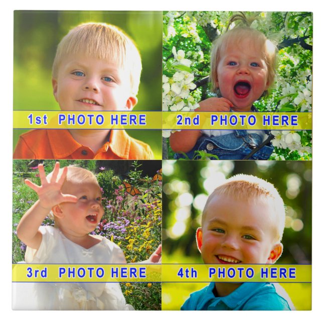 1 to 4, Picture Tiles, or as, Personalised Trivets (Front)