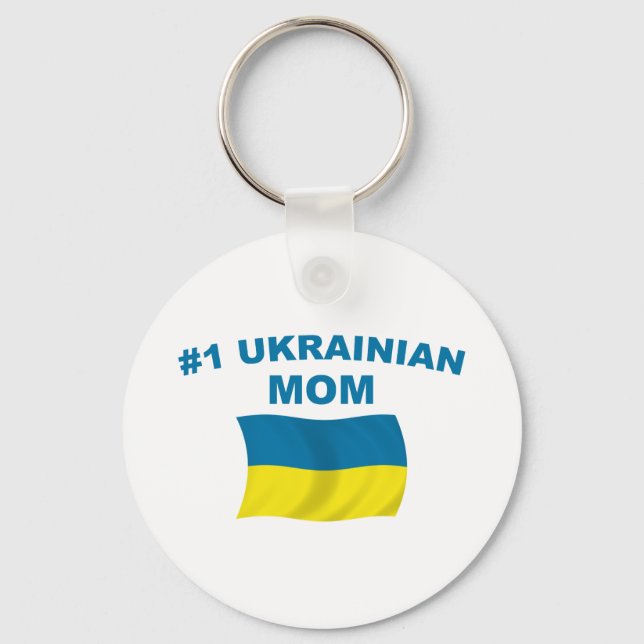 #1 Ukrainian Mum Key Ring (Front)