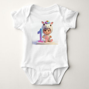 #1 Unicorn Baby Bodysuit