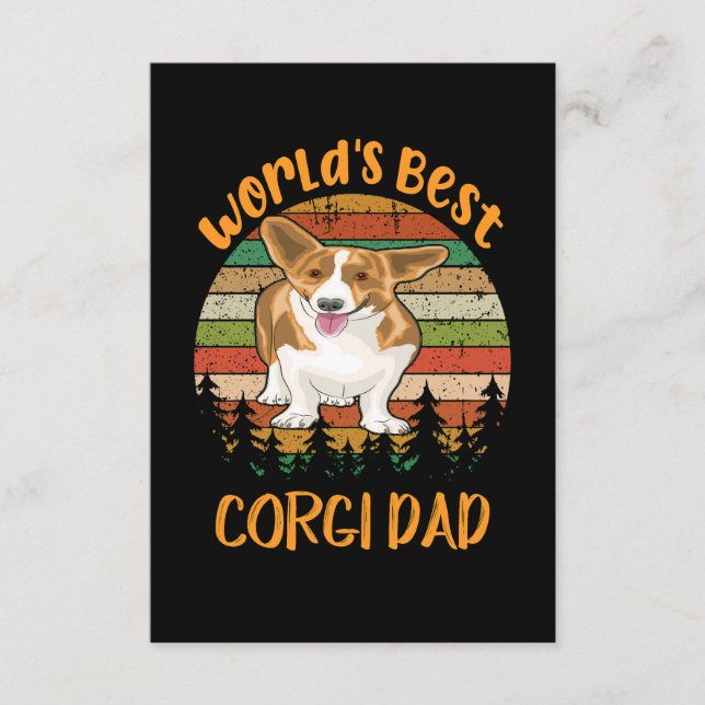1 World's Best Corgi Dad Enclosure Card (Front)