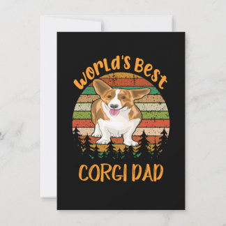 1 World's Best Corgi Dad Invitation