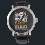 #1 World's Gayest Dad Funny Father's Day LGBT  Watch<br><div class="desc">#1 World's Gayest Dad Funny Father's Day LGBT Pride Rainbow</div>