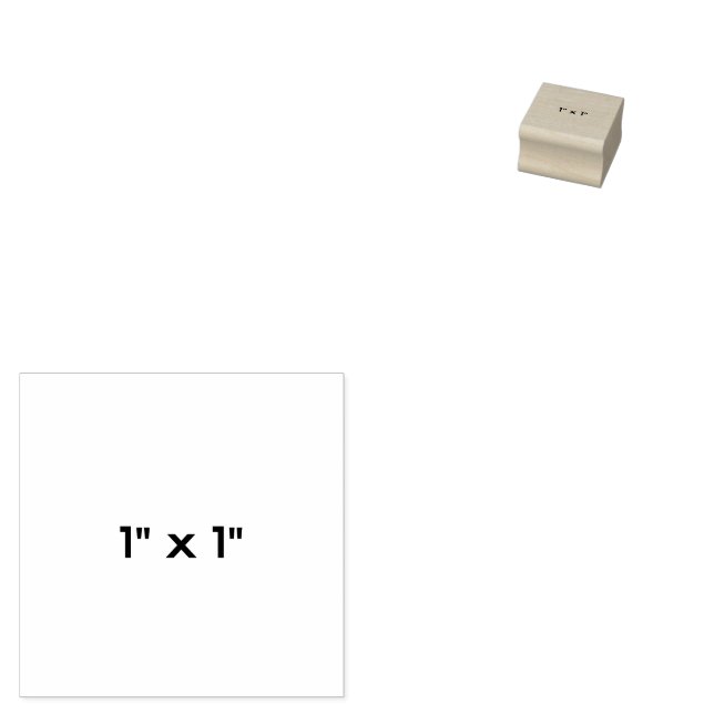 1" x 1" rubber stamp (Stamped)