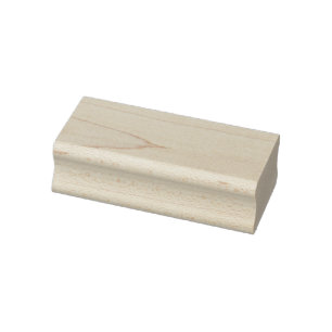 1" x 2.5" Maple Wood Rubber Ink Stamp