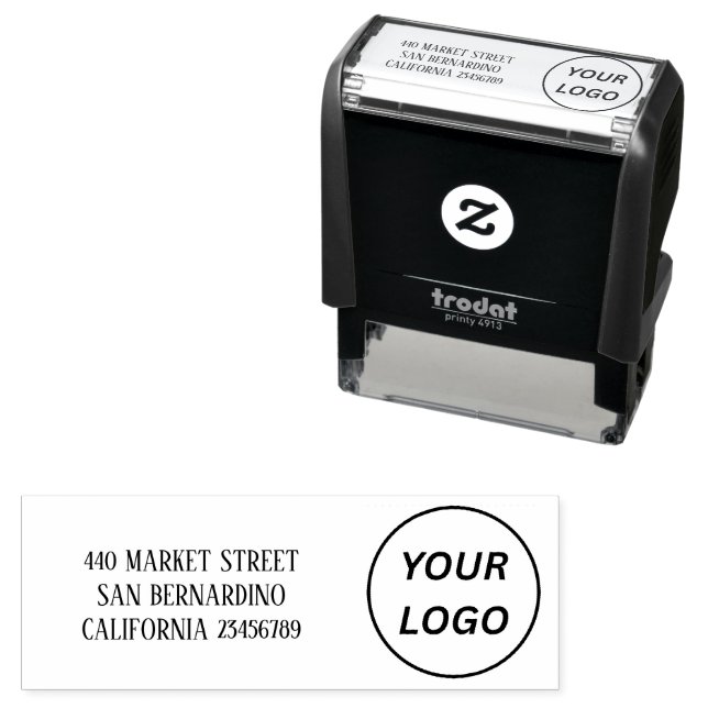 1" x 2.5" self-inking stamp (In Situ)