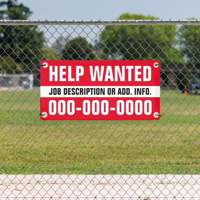 1' X 2' Help Wanted Banner (Insitu)