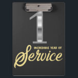 1 Year of Service 1st Employee Anniversary Clipboard<br><div class="desc">A great way to show your employee how much you care about them and all of their hard work! Reward their loyalty with this fun incentive perfect for your hard working employees.</div>