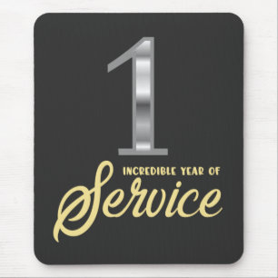 1 Year of Service 1st Employee Anniversary Mouse Pad