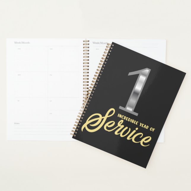 1 Year of Service 1st Employee Anniversary Planner (Display)