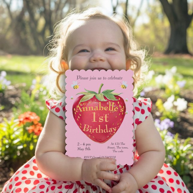 1 year old 1dt birthday first baby party invitation (Creator Uploaded)