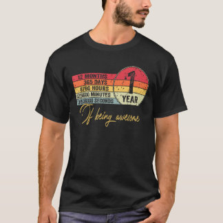 1 Year Old 1st Birthday Vintage Retro T-Shirt