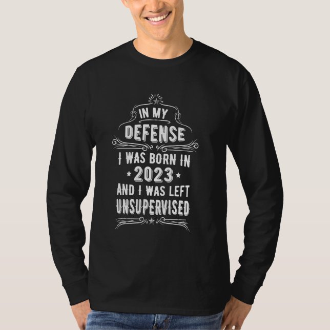 1 Year Old 1th Birthday Present My Defence Gag Bor T-Shirt (Front)
