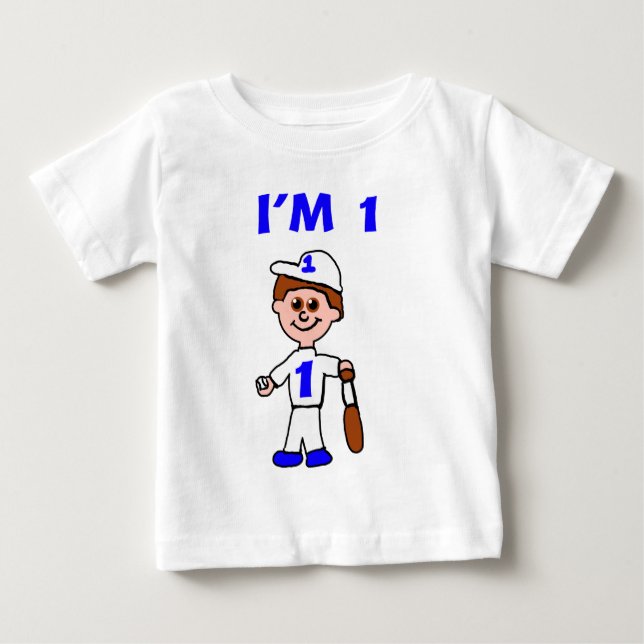 1 Year old baseball player T-Shirt (Front)