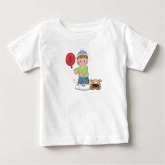 1 Year Old Boy and His Dog Baby T-Shirt