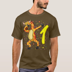 1 Year Old Giraffe Birthday  T-Shirt