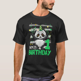 1 Year Old Panda 1st Birthday Girl Boy Panda Birt T-Shirt
