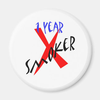 1 Year Red Ex-smoker Magnet