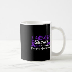 1 Year Seizure Free Epilepsy Awareness Month Purpl Coffee Mug