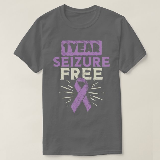 1 Year Seizure Free T-Shirt (Design Front)