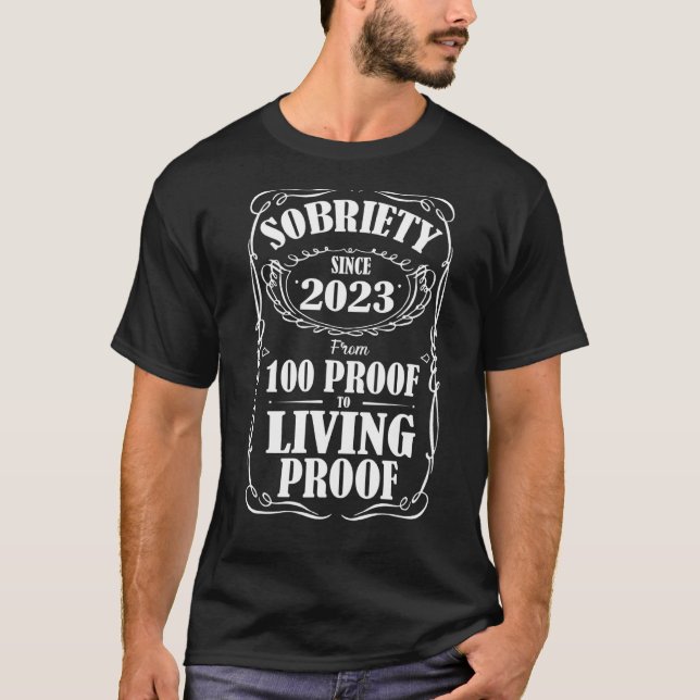 1 Year Sobriety Recovery Clean And Sober Living Si T-Shirt (Front)
