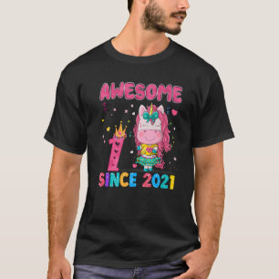 1 Years Old 1St Birthday Unicorn Gifts Awesome Sin T-Shirt