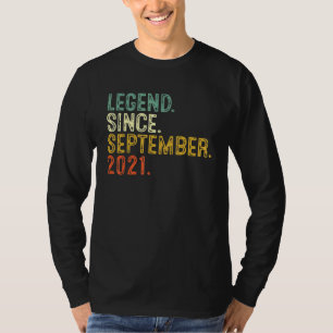 1 Years Old Legend Since September 2021 1st Birth T-Shirt